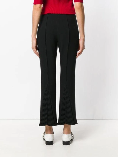 Shop Marco De Vincenzo Pleated Detail Cropped Trousers In Black