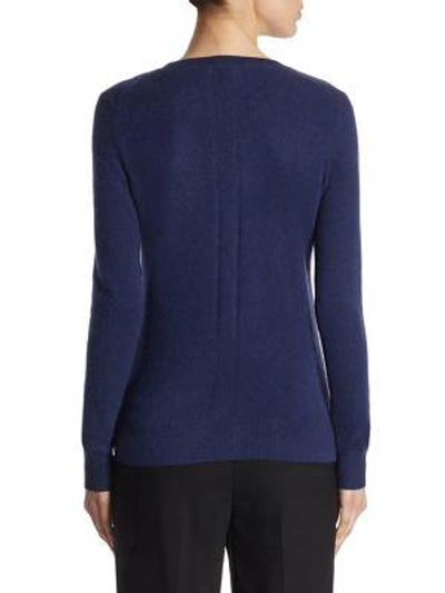 Shop Saks Fifth Avenue Collection Cashmere Roundneck Sweater In Ivory Frost