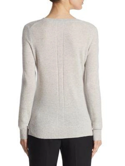 Shop Saks Fifth Avenue Women's Collection Cashmere V-neck Sweater In Ebony