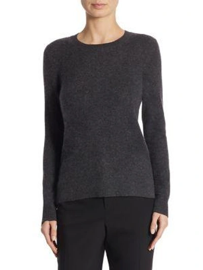 Shop Saks Fifth Avenue Women's Collection Cashmere Roundneck Sweater In Charcoal Heather