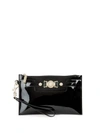 VERSACE Removable Strap Leather Wristlet