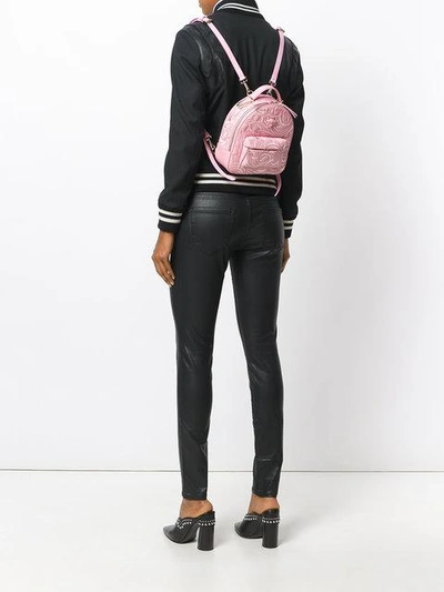 Shop Versace Palazzo Chain Backpack - Pink