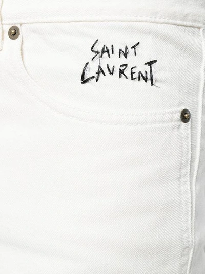 Shop Saint Laurent Mid In White