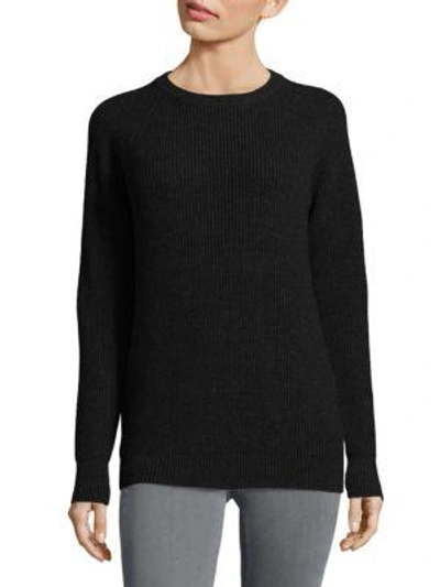 Helmut Lang Merino Wool & Cashmere Sweater In Dark Charcoal
