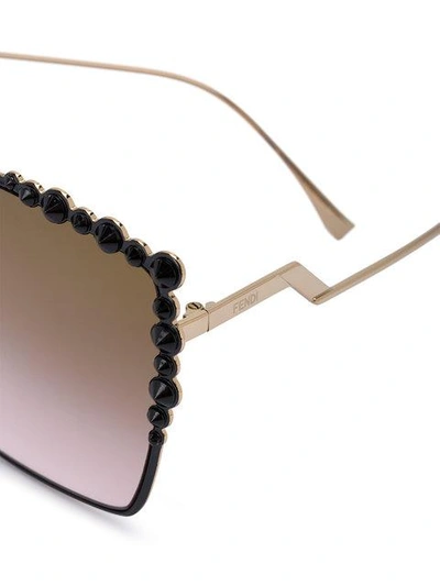 Shop Fendi Eyewear Can Eye Two-tone Sunglasses - Black