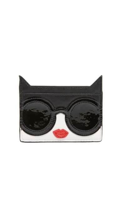 Alice And Olivia Stace Face Cat Card Case In Multi