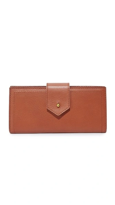 Madewell The Post Wallet In English Saddle