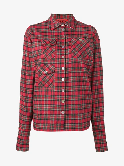 Shop Ronald Van Der Kemp Multi-pocket Checked Shirt In Red