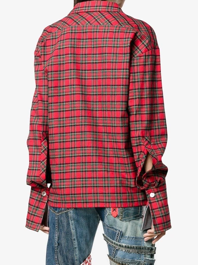 Shop Ronald Van Der Kemp Multi-pocket Checked Shirt In Red