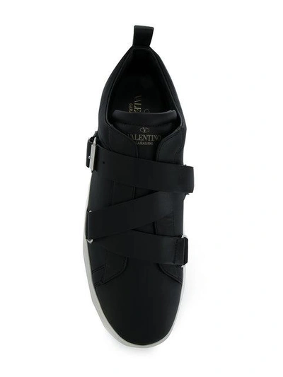 Shop Valentino Garavani V-punk Sneakers In Black