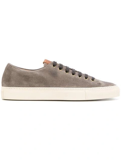 Shop Buttero Lace Up Trainers In Grey