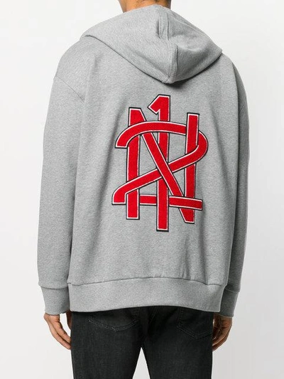 Shop N°21 Logo Hoodie In Grey