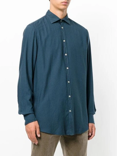 Shop Massimo Alba Collared Shirt - Blue