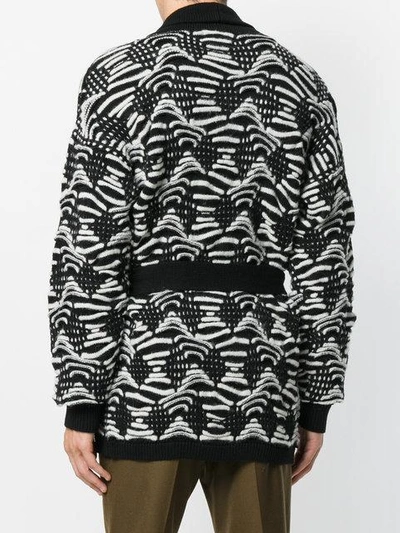 Shop Laneus Contrast Cardigan - Black