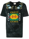 GUCCI logo print T-shirt,HANDWASH