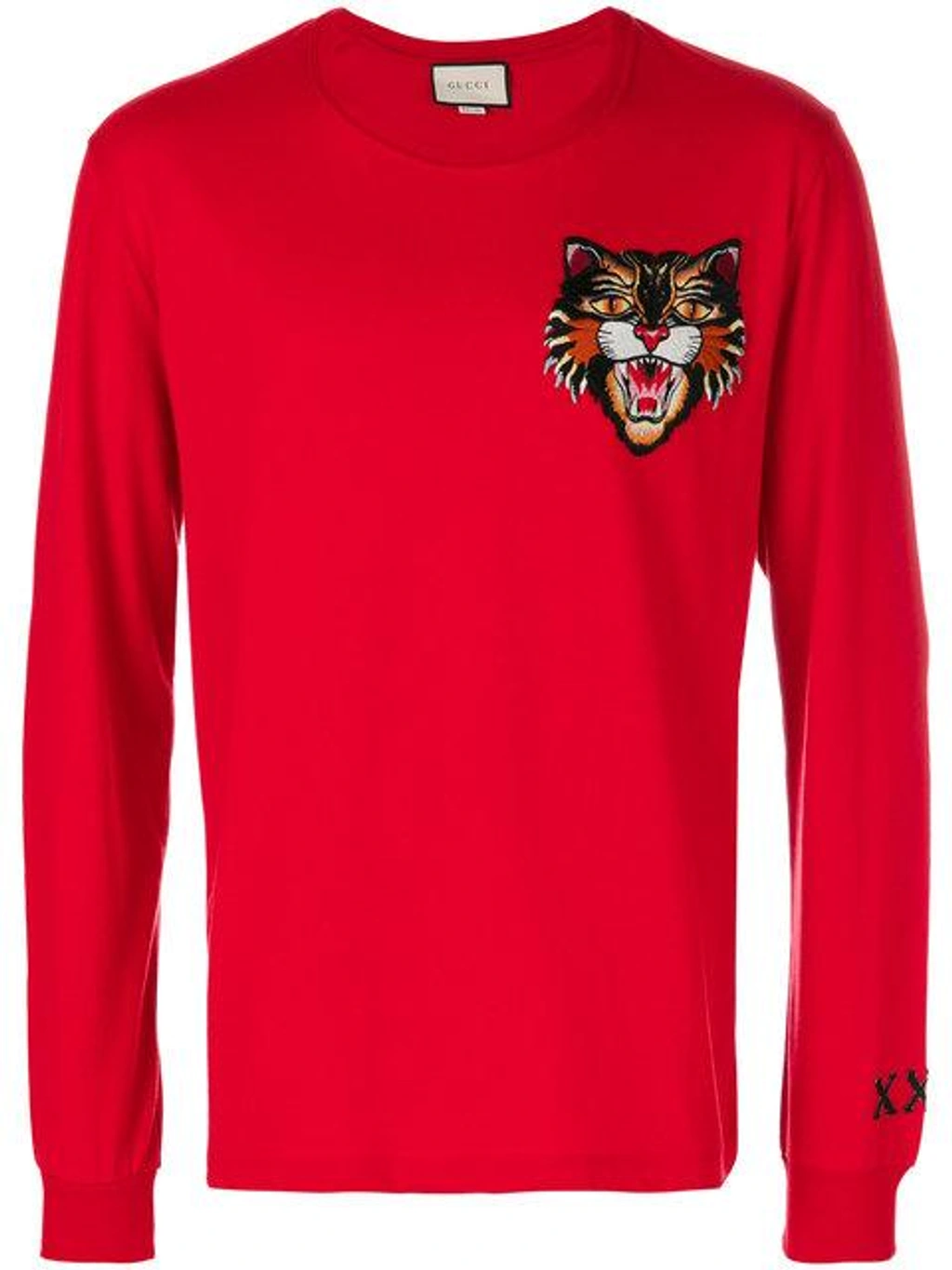 Clearance gucci angry cat t shirt Outlet Gucci Angry Cat Long