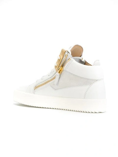 Shop Giuseppe Zanotti Design Kriss Hi-top Sneakers - White