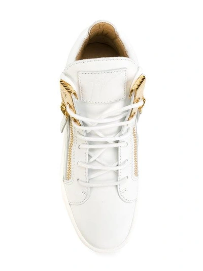 Shop Giuseppe Zanotti Design Kriss Hi-top Sneakers - White