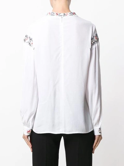 Shop Steffen Schraut Embroidered Blouse In White
