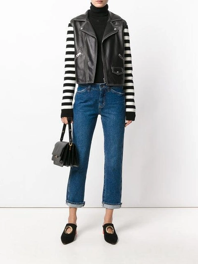 Shop Loewe Biker Jacket In Black