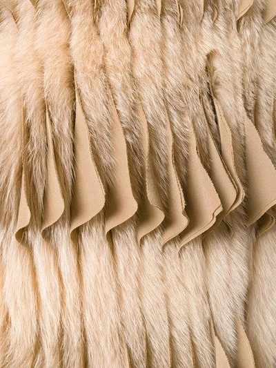 Shop Givenchy Pleated-hem Coat - Neutrals