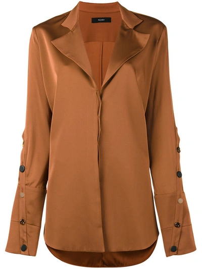 Ellery Explosive Side Slit Shirt In Brown