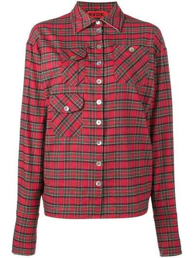 Shop Ronald Van Der Kemp Multi-pocket Checked Shirt - Red