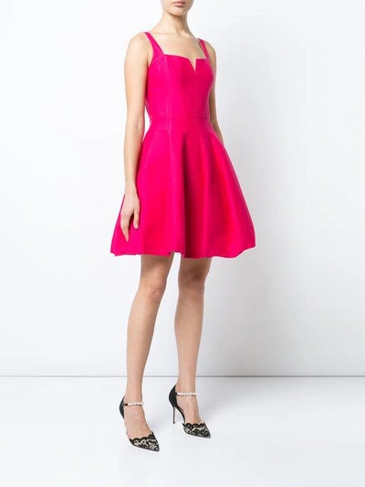 Shop Halston Heritage - Fitted Ruffled Dress