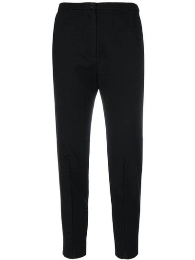 Shop Oyuna Cropped High Waisted Trousers In Black