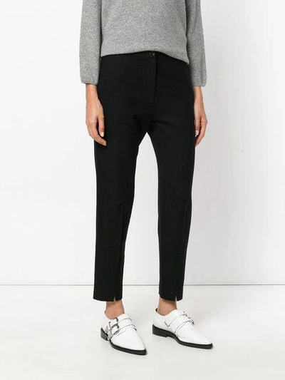 Shop Oyuna Cropped High Waisted Trousers In Black