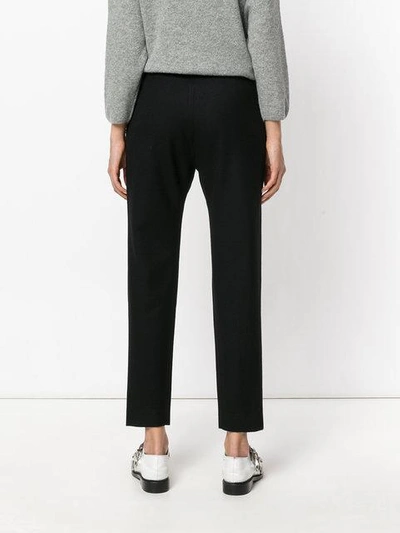 Shop Oyuna Cropped High Waisted Trousers In Black