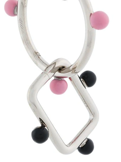 Shop Marni Large Chain Pendant Earrings - Grey