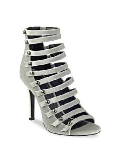Shop Kendall + Kylie Giaa2 Multi-strap Booties In Silver