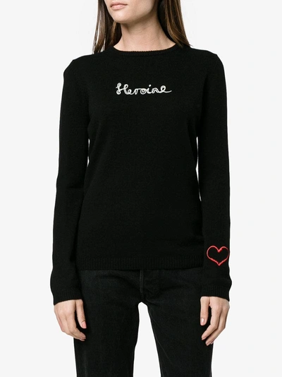 Shop Bella Freud Heroine Knitted Jumper In Black