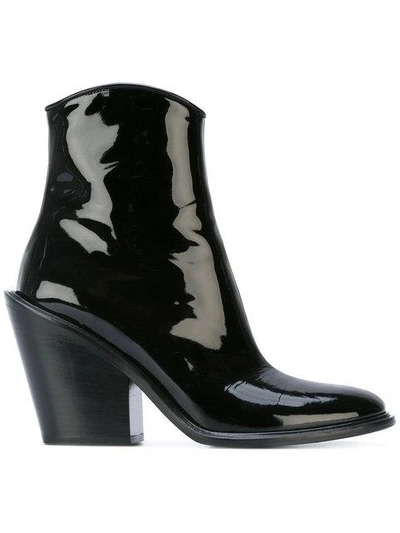 Shop A.f.vandevorst Slanted Heel Ankle Boots - Black