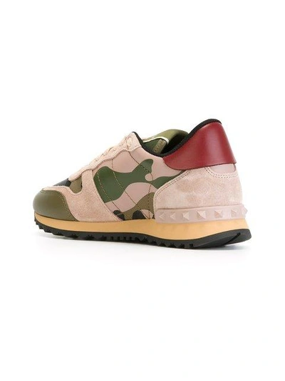 Shop Valentino Rockrunner Sneakers In Neutrals