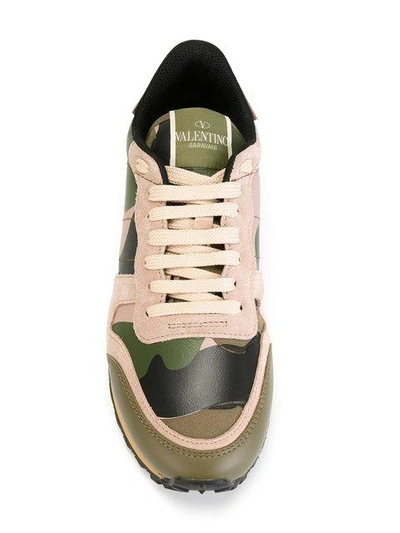 Shop Valentino Rockrunner Sneakers In Neutrals