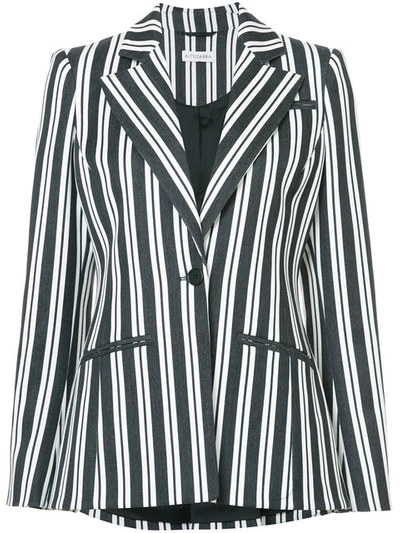 Altuzarra Acacia Striped Wool-blend Blazer In White/black