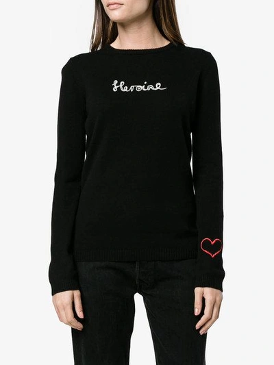 Shop Bella Freud Heroine Knitted Jumper  In Black