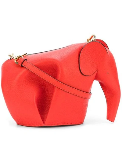 Shop Loewe Elephant Mini Bag - Red
