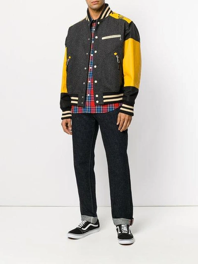 Shop Junya Watanabe Comme Des Garçons X The North Face Bicolour Bomber Jacket