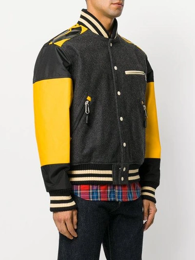 Junya Watanabe X The North Face Contrast-panel Bomber Jacket In Grey Multi  | ModeSens