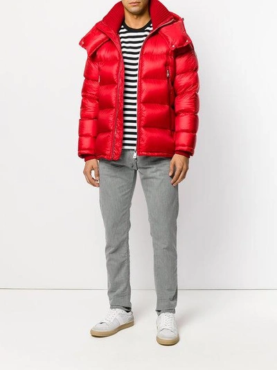 Shop Moncler Pascal Padded Jacket - Red