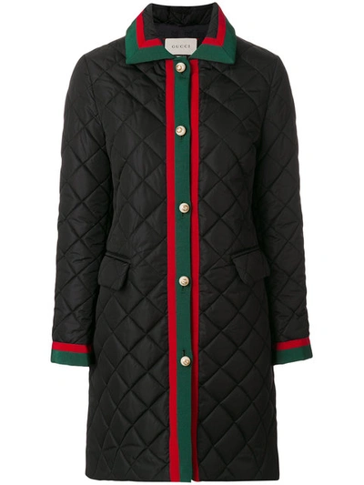 Shop Gucci Quilted Web Coat