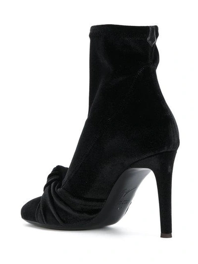 Shop Giuseppe Zanotti Ophelia Velvet Booties