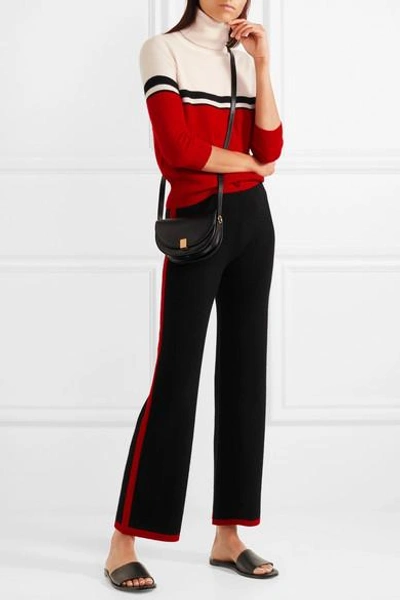 Shop Madeleine Thompson Amy Color-block Cashmere Turtleneck Sweater