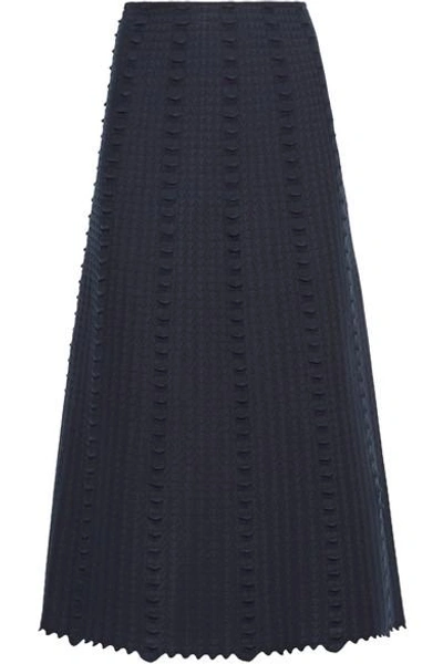 Shop Alaïa Jacquard-knit Midi Skirt