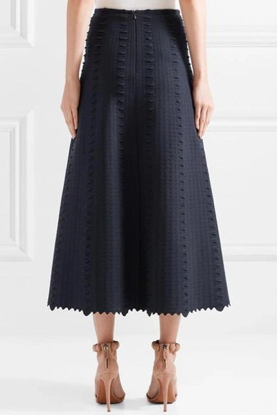 Shop Alaïa Jacquard-knit Midi Skirt