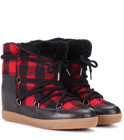 Shop Isabel Marant Nowles Ankle Boots In Red