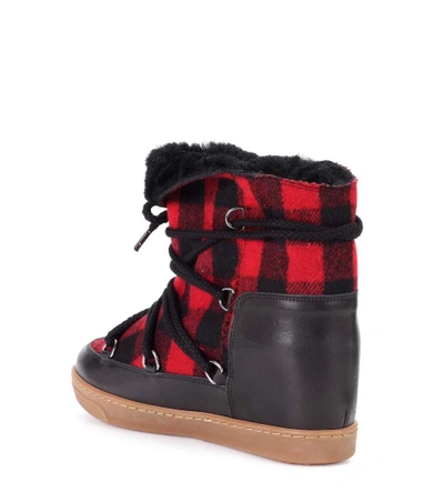 Shop Isabel Marant Nowles Ankle Boots In Red